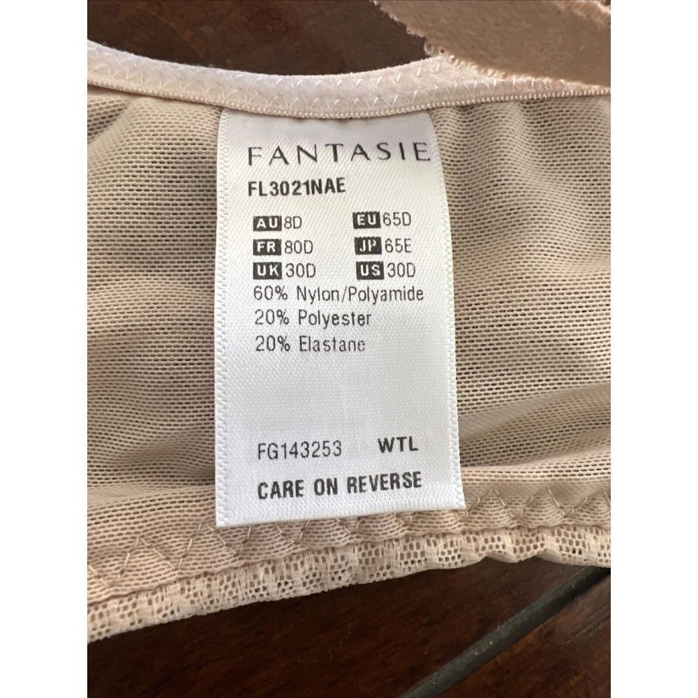 Fantasie NATURAL BEIGE Memoir Full Cup Side Support Bra, US 30D NWOT - Picture 4 of 4